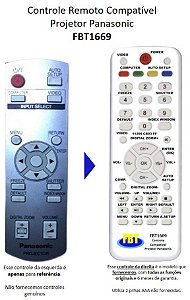 Controle Compatível para Projetor Panasonic N2qayB000169 Pt-Lb90nt FBT1669
