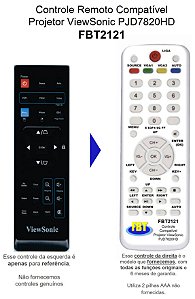 Controle Compatível para Projetor Viewsonic Vs14193 Vs14555 Vs14553 Vs14195 Vs14554 FBT2121