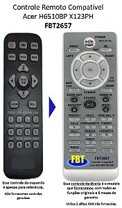 Controle Compatível para Projetor Acer H6510 Bd X123Ph FBT2657
