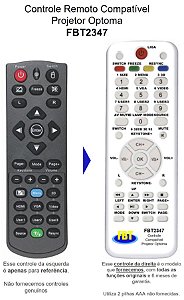Controle Compatível para Optoma Ex615 Ep726S Gt760 Tw762 Projetor FBT2347