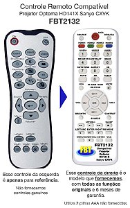 Controle Compatível para Projetor Sanyo Hd285SE 142X Gt1080 Hd29Darbee FBT2132