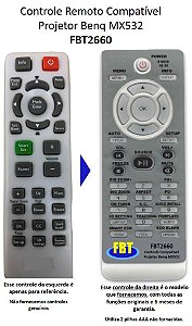 Controle Compatível BENQ Datashow PROJ MX532 - RCX013 FBT2660