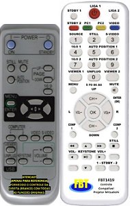 Controle Compatível PROJ DATASHOW MITSUBISHI FBT1419