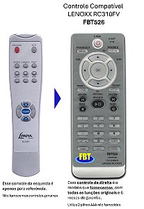Controle Compatível Home Lenoxx Ht310 Rc310 Fv Fbt 526