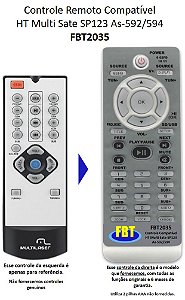 Controle Compatível Multilaser Sp 123 Hometheater FBT2035