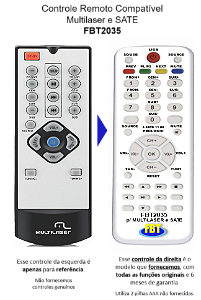 Controle Compatível Multilaser Sp 123 Hometheater FBT 2035
