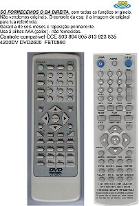 Controle Compatível com Dvd Karaoke Cce 803Dv 804Dv 805Dv FBT890