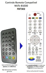 Controle Remoto Compatível WiiTv Isdb-t Digital Tv Carro Zm-b1000 FBT302
