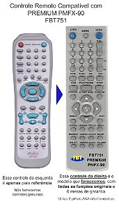 PREMIUM HOME PMFX-90 Controle Compatível FBT751