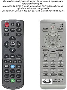 Controle Remoto Compatível - Optoma BR 324 DS331