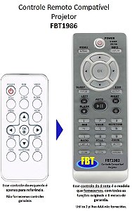 Controle Remoto Compatível - Projetor LG BE320 BE325 SP FBT1986
