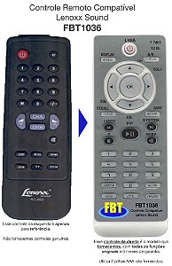 Controle Remoto Compatível - Lenoxx RC003 FBT1036