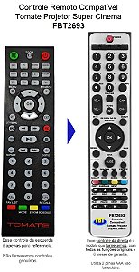 TOMATE SUPER CINEMA PROJETOR Controle Compatível FBT2693