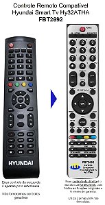 Controle Remoto CompatÍvel HYUNDAI LCD FBT2692