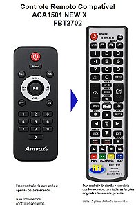 Controle Compatível AMVOX ACA 1501 NEW X CAIXA AMP FBT2702