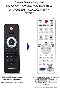 Controle Compatível AMVOX ACA 1501 NEW X CAIXA AMP FBT2702