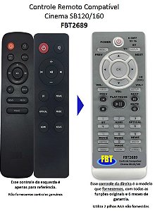 Controle Compatível Soundbar Jbl SB120 SB160 FBT2689