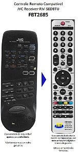 Controle Compatível para DVD Receiver JVC CA - Ex1 - RM SED8TU FBT 2685