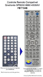 Controle Remoto Compatível - Positron DVD SP8550 8660 8860NAV 8550DTV 4300NAV FBT1948
