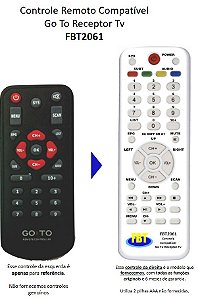 Controle Remoto Compatível GoTo TV Digital ISDB-T FBT2061