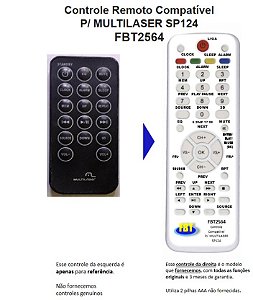 Controle Remoto Compatível com caixa amp Multilaser Sp 124 FBT2564