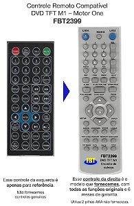 Controle Remoto Compatível DVD TFT M1 Motor One FBT2399