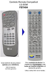 Controle Remoto Compatível LG SOM FBT464