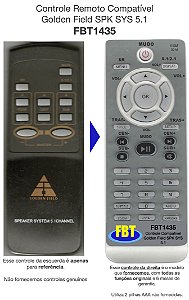 Controle Remoto Compativel P/ Golden Field SPK SYS 5.1 Cx Amp FBT1435