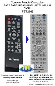Controle Remoto Compatível SATE SATELITE AS-596BL 597BL 898 899 595BL FBT2246
