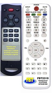 Controle Compatível Com Caixa Amp C3tech Sp 365b Bk Fbt2315