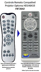 Controle Compatível Projetor Optoma HD33 67N 50 UHD60 FBT2642