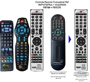 Combo: Controle Compatível para VMP 3700 Plus & Controle Compatível para VMP 2500S