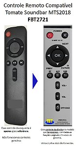Controle Compatível Tomate Soundbar Mts2018 Fbt2721
