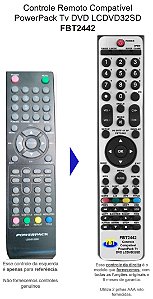 Controle Compatível  Powerpack LCDDVD32SD 22SD 26SD FBT2442