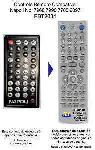 Controle Remoto Compatível Napoli Npl 7968 7998 7785 9897 FBT2031