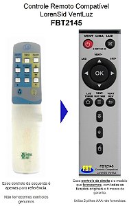 Controle Remoto Compatível - Loren Sid Ls Ventilador/luz FBT2145