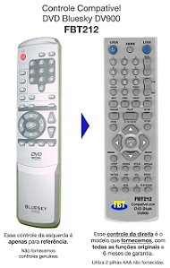 Controle Compatível Dvd Bluesky Dv900 Fbt212