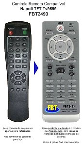 Controle Compativel Com Tft Tv9599 Fbt 2493