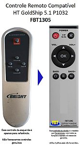 Controle compatível GOLDSHIP 1032 BRIGHT HOMETHEATER HT FBT1305