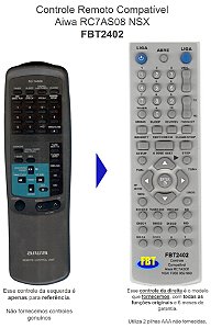 Controle Compatível Aiwa Rc-7as08 Nsx F958 959 969 Fbt2402