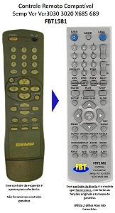 Controle Compativel Semp Vcr Vcr3030 3020 X685 689 FBT1581