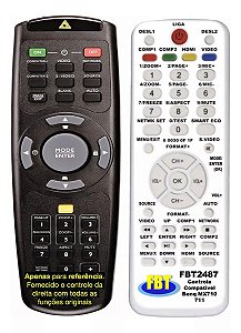 Controle Compatível Projetor BENQ MX710 MX711 FBT2487