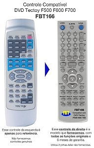 Controle Compatível Dvd Tectoy F500 F600 F700 Fbt 166
