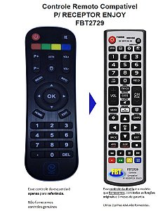 Controle Remoto Compatível TV ENJOY TV DIGITAL FBT2729