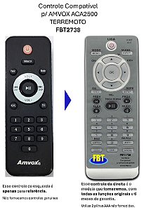 Controle Compatível AMVOX ACA2500 TERREMOTO FBT2738