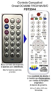 Controle Compatível Oneal Ocm 2344 Caixa Amplif FBT2344