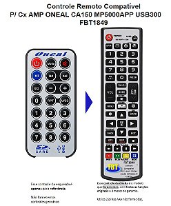Controle Compatível Oneal Ocm 260 1060 390bt Cx Amp Fbt1849