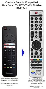 Controle Compatível Com Aiwa SmartTV FBT2741