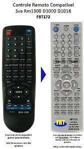 Controle Compatível Sva Rm1300 D1000 D1018 Fbt172