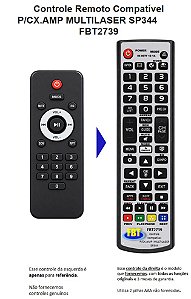 Controle Compatível Multilaser Cx Amp Sp344 Fbt2739